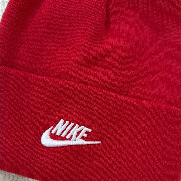 Nike Bold Red Knit Beanie - Picture 2 of 4